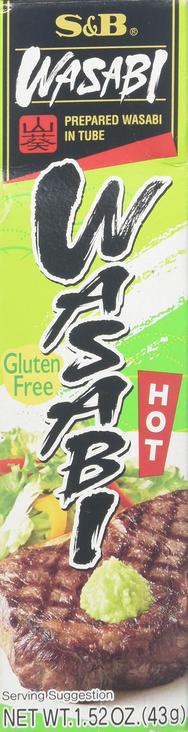 S&B Prepared Wasabi tube packaging for convenient squeeze and quick servings.