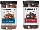 Sanders dark chocolate sea salt caramel pack close-up for premium indulgence