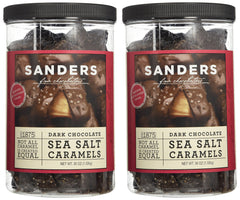 Sanders dark chocolate sea salt caramels 36oz pack shot for sharing.