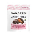 Sanders dark chocolate sea salt caramels in a pack, dairy-free indulgence for gifting