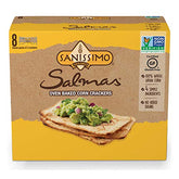 Sanissimo Salmas front packaging, ideal for on-the-go snacking.
