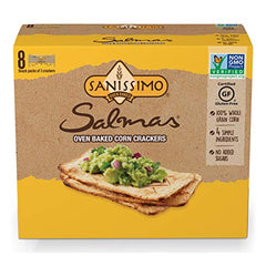 Sanissimo Salmas front packaging, ideal for on-the-go snacking.