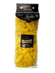 Sanniti gluten-free rigatoni packaging shows premium gluten-free pasta for easy weeknight meals