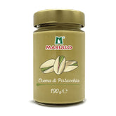 Sanniti Marullo pistachio cream jar highlighting premium Sicilian pistachios and smooth texture