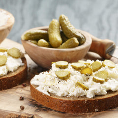 Sanniti Spanish cornichons sliced for adding zing to recipes