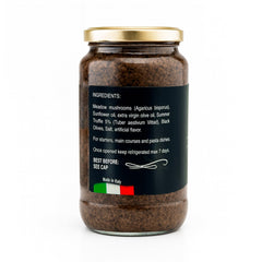 Sanniti Tartufata ingredients with mushrooms and truffles emphasize premium Italian quality.
