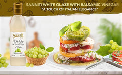 Sanniti White Glaze with Balsamic Vinegar of Modena bottle offers precise application.