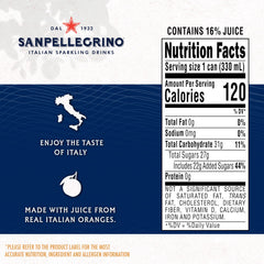 Sanpellegrino Aranciata can, chilled, adds a festive touch to gatherings.