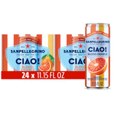 Sanpellegrino CIAO blood orange bottle shows real juice for a bright refreshment