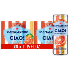 Sanpellegrino CIAO blood orange bottle shows real juice for a bright refreshment