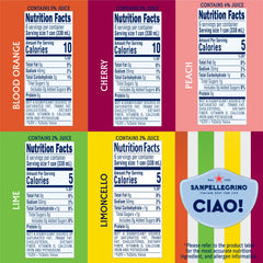 San Pellegrino CIAO cherry cans promote a crisp, fruit-forward refreshment.