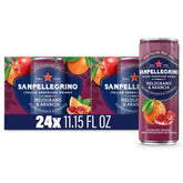 Sanpellegrino orange-pomegranate can front shows authentic Italian flavor for a refreshing moment.