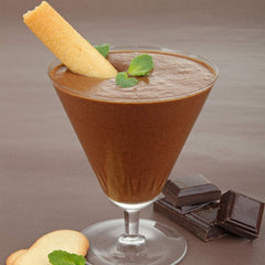 SANS SUCRE serving plate with mousse, gluten-free indulgence for gatherings.