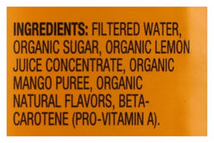 Santa Cruz Organic Mango Lemonade glass pour ready to serve refreshing drinks