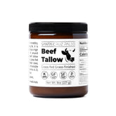 Santa Cruz Paleo Beef Tallow in a hot skillet for high-heat cooking.