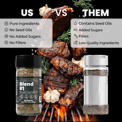 Santa Cruz Paleo Seasoning Blend label closeup highlights four-ingredient simplicity for everyday cooking.