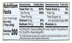 Santa Cruz Organic peanut butter dark roast 16oz back view showing label and nutrition