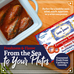 Santo Amaro ingredients closeup showing tomato sauce and fish