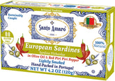 Santo Amaro sardines in olive oil close-up, premium quality for quick meals.