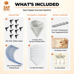 SAP HAPPY SUGARIN SUPPLIES 3 ft tubing drops for direct tree to bucket flow.