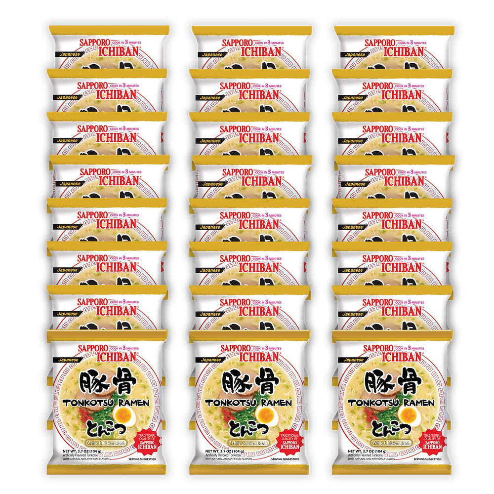 Sapporo Ichiban tonkotsu broth in a bowl delivers rich flavor in minutes.