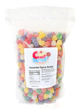 Sarah's Candy Factory assorted spice drops bag front, ideal for gifting and sharing