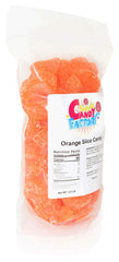 Sarah's Candy Factory orange slices wedges close-up for casual snacking.