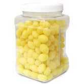 Sarah's Candy Factory sanded lemon drops in a jar, ideal for gifting and entertaining guests.