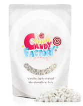 Sarah's Candy Factory vanilla mini marshmallow bits in resealable bag for easy topping