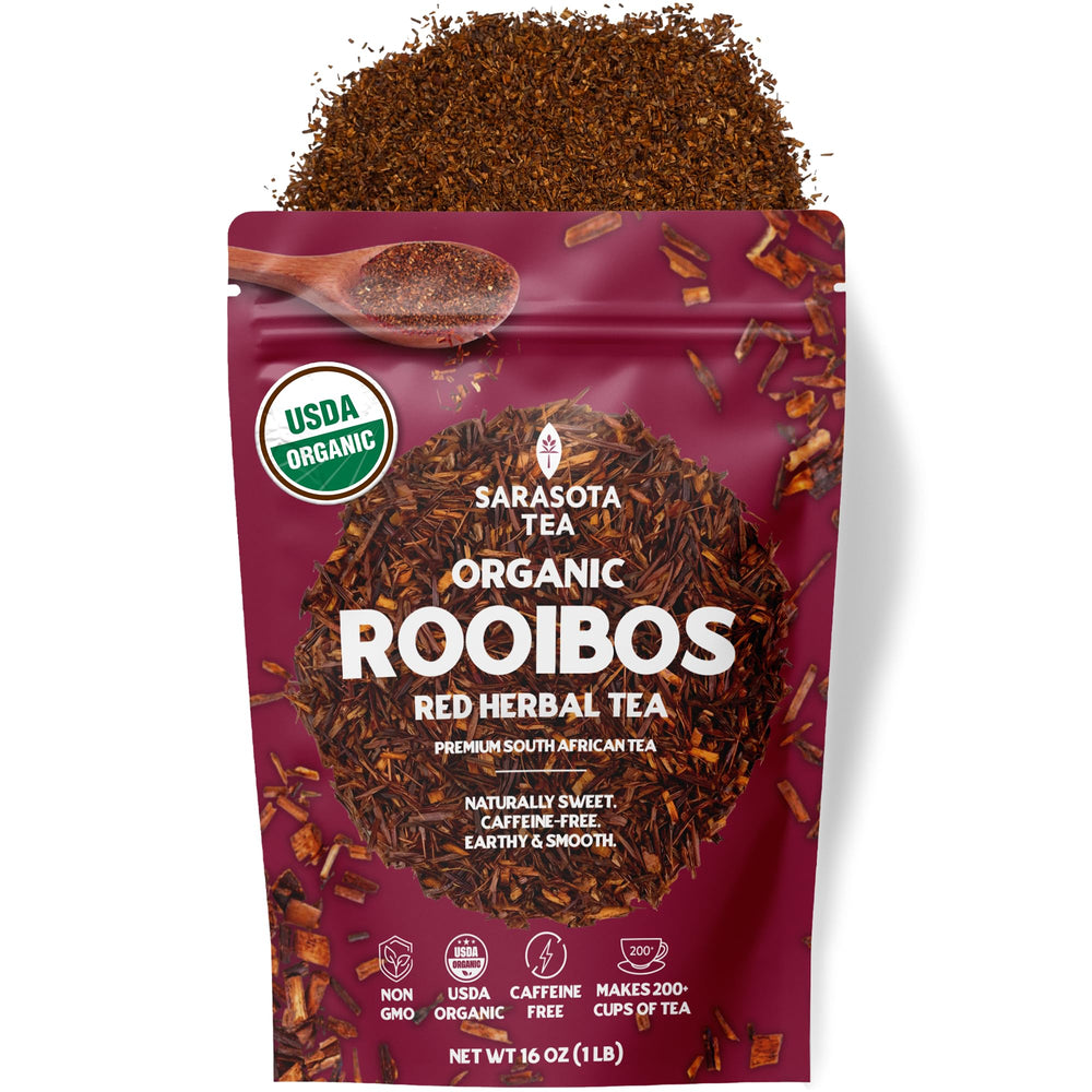 Sarasota Rooibos loose leaf tea bulk bag ready for daily brewing