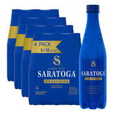 Saratoga Sparkling Water 24-pack front view for on-the-go hydration.