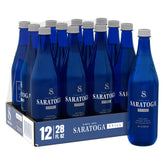 Saratoga still water bottles in a 12-pack for on-the-go hydration.