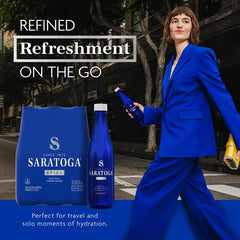 Saratoga Still Water in eco-packaging from 100% recycled plastic.