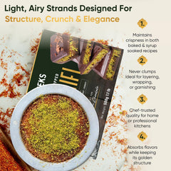 SAREKS Kataifi pack open showing ready-to-use ultra-thin strands for crispy treats