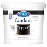 Satin Ice Black Fondant rolled smooth for flawless cake coverage and decoration.