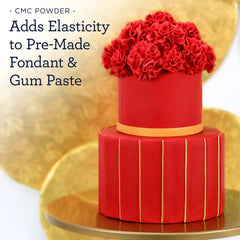 Satin Ice CMC Powder whisked into fondant to increase strength.