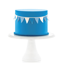 Satin Ice fondant blue decorating toppers enable precise festive shapes.