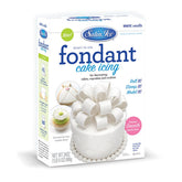 Satin Ice fondant covers a cake smoothly for a polished finish.