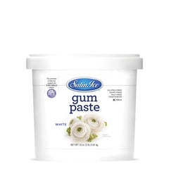 Satin Ice white gum paste 2lb packaging for precise cake decoration