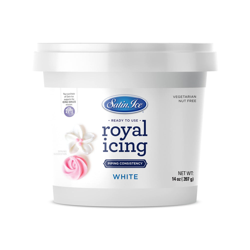 Satin Ice white RTU Royal Icing 14oz pour for precise decorating