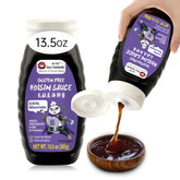 Sauce Grandmaster bottle front label highlights gluten-free, all-natural hoisin.