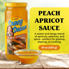 Saucy Susan Peach Apricot Original Sauce brushed on chicken during cooking.