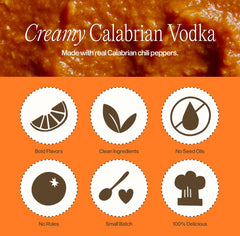 Close-up of tomatoes and herbs used in Sauz Creamy Calabrian Vodka Sauce.