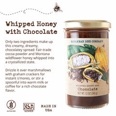 Savannah Bee whipped honey chocolate yogurt bowl, adds cocoa sweetness.