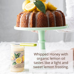 Savannah Bee Company whipped honey lemon bottle ready to pour for topping