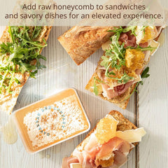 Savannah Bee Acacia Honeycomb on toasted bread for a breakfast treat