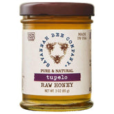 Savannah Bee Tupelo Honey jar shows pure monofloral taste for tea and toast.