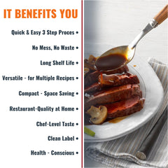 SAVORY CHOICE beef gravy boost adds depth to gravies.