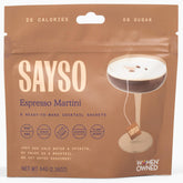 SaySO Espresso Martini tea bag ready for quick cold-water infusion.