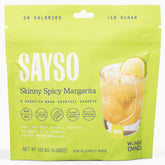 SAYSO Skinny Spicy Margarita tea bag close-up ingredients for bold flavor.